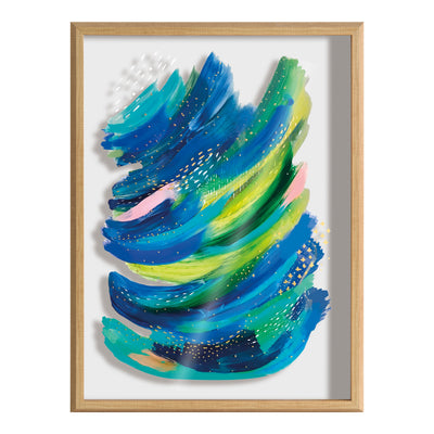 Blake Bright Abstract 2 Framed Printed Glass by kateandlaurel - product image 2 for Resin Society