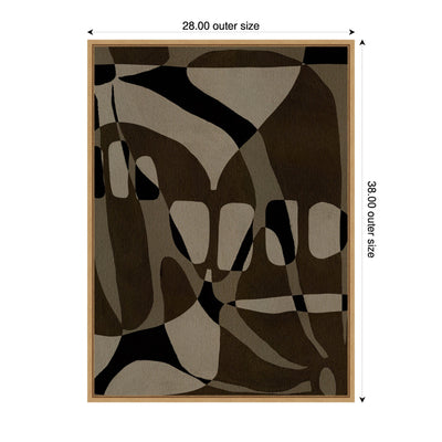 Sylvie Contour 1 Framed Canvas by Shatha Al Dafai