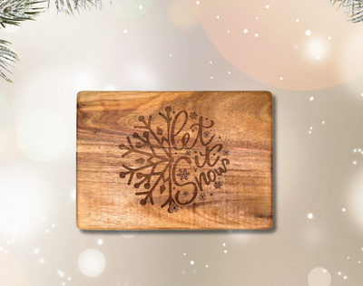 Winter & Christmas Engraved Cheese Board