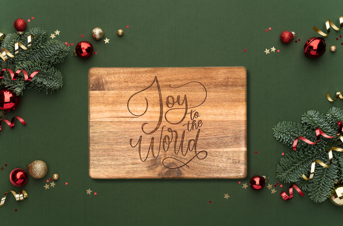 Winter & Christmas Engraved Cheese Board