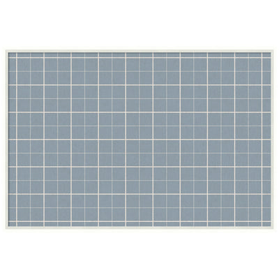 Framed Fabric Pinboard Light Blue Plaid Wall Organization