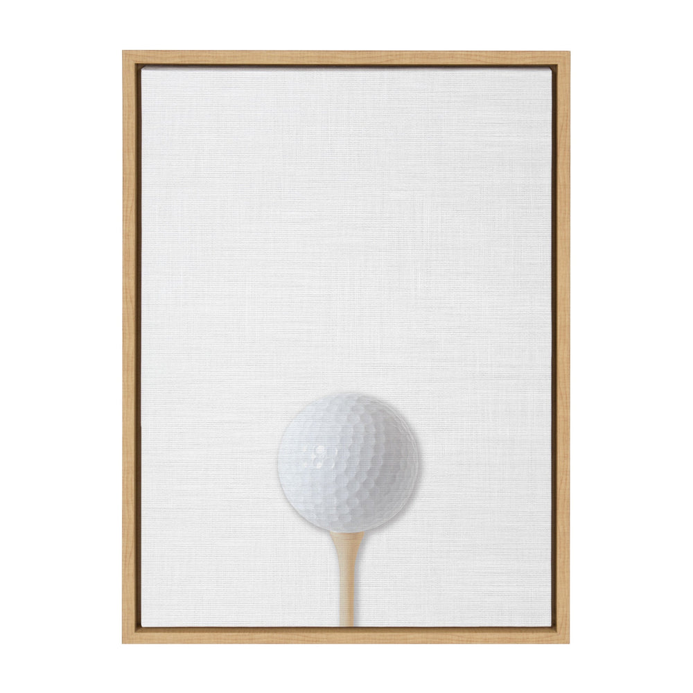 Sylvie Color Golf Ball Portrait Framed Canvas, Natural 18x24 by kateandlaurel - main product image for Resin Society