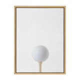 Sylvie Color Golf Ball Portrait Framed Canvas, Natural 18x24 by kateandlaurel - main product image for Resin Society
