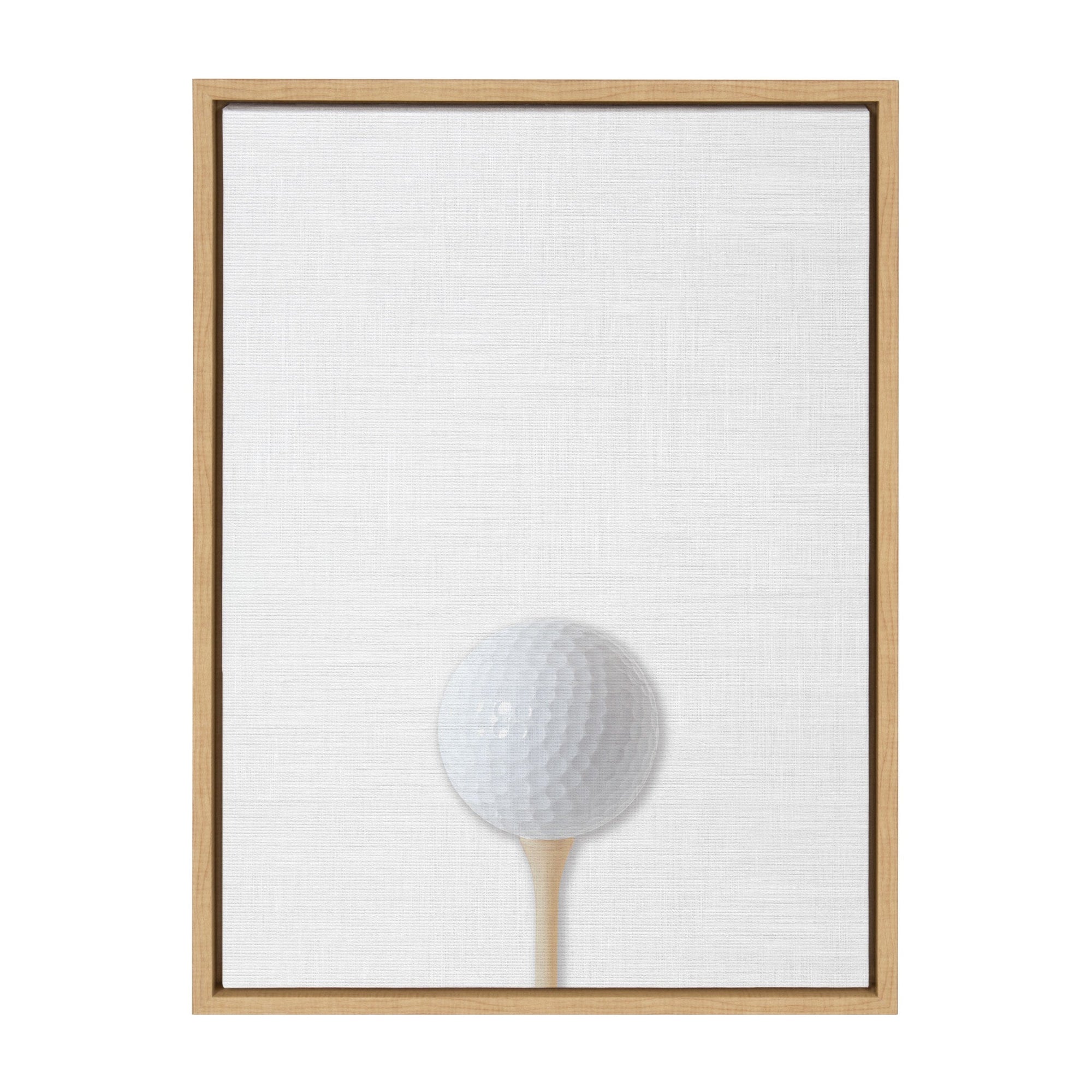 Sylvie Color Golf Ball Portrait Framed Canvas, Natural 18x24 by kateandlaurel - main product image for Resin Society