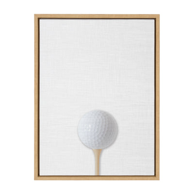 Sylvie Color Golf Ball Portrait Framed Canvas, Natural 18x24 by kateandlaurel - main product image for Resin Society