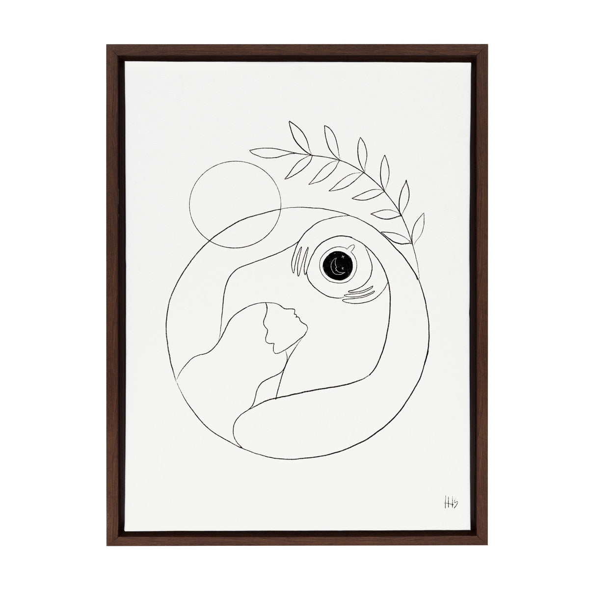 Sylvie Morning Coffee Hug Framed Canvas by kateandlaurel - product image 2 for Resin Society