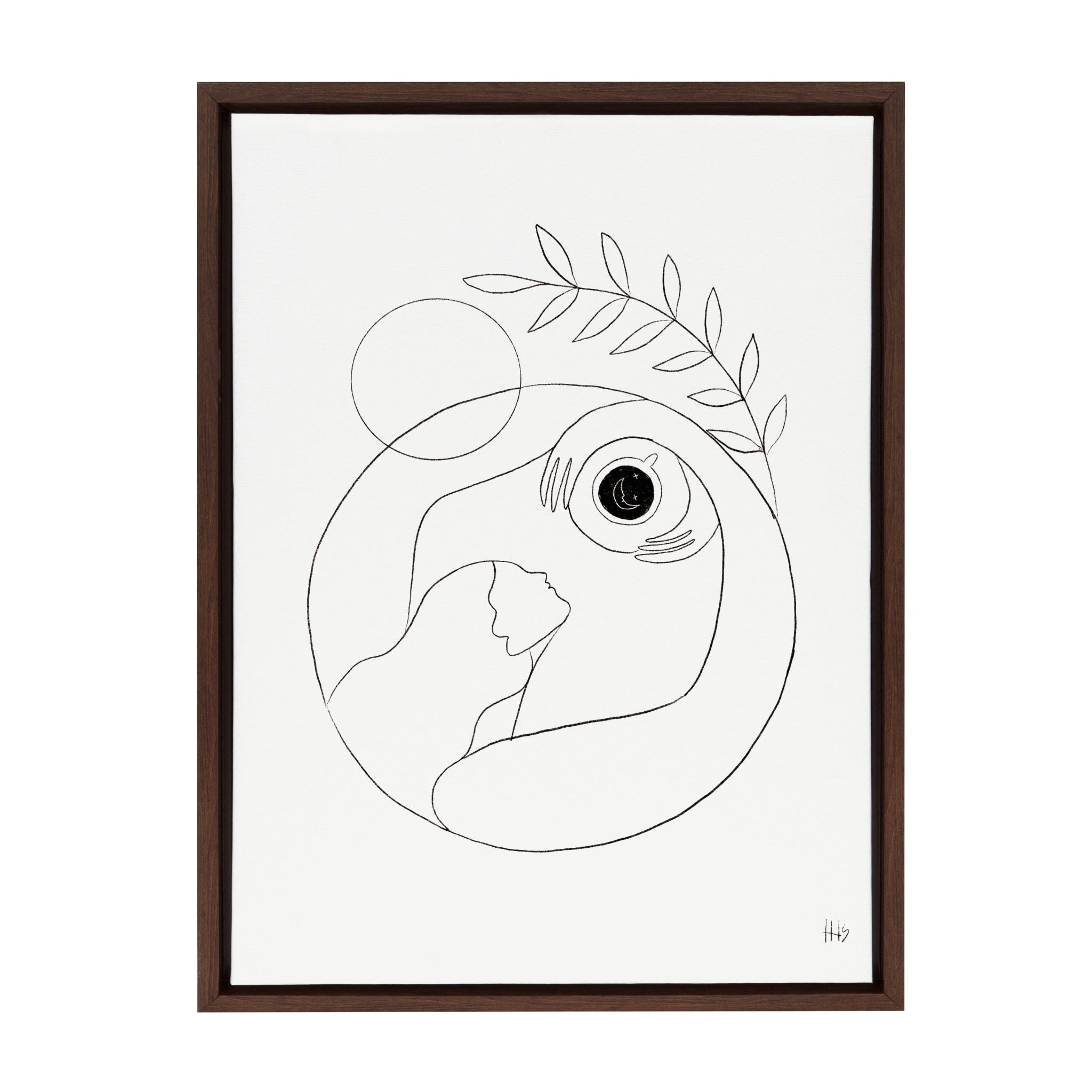 Sylvie Morning Coffee Hug Framed Canvas by kateandlaurel - product image 2 for Resin Society