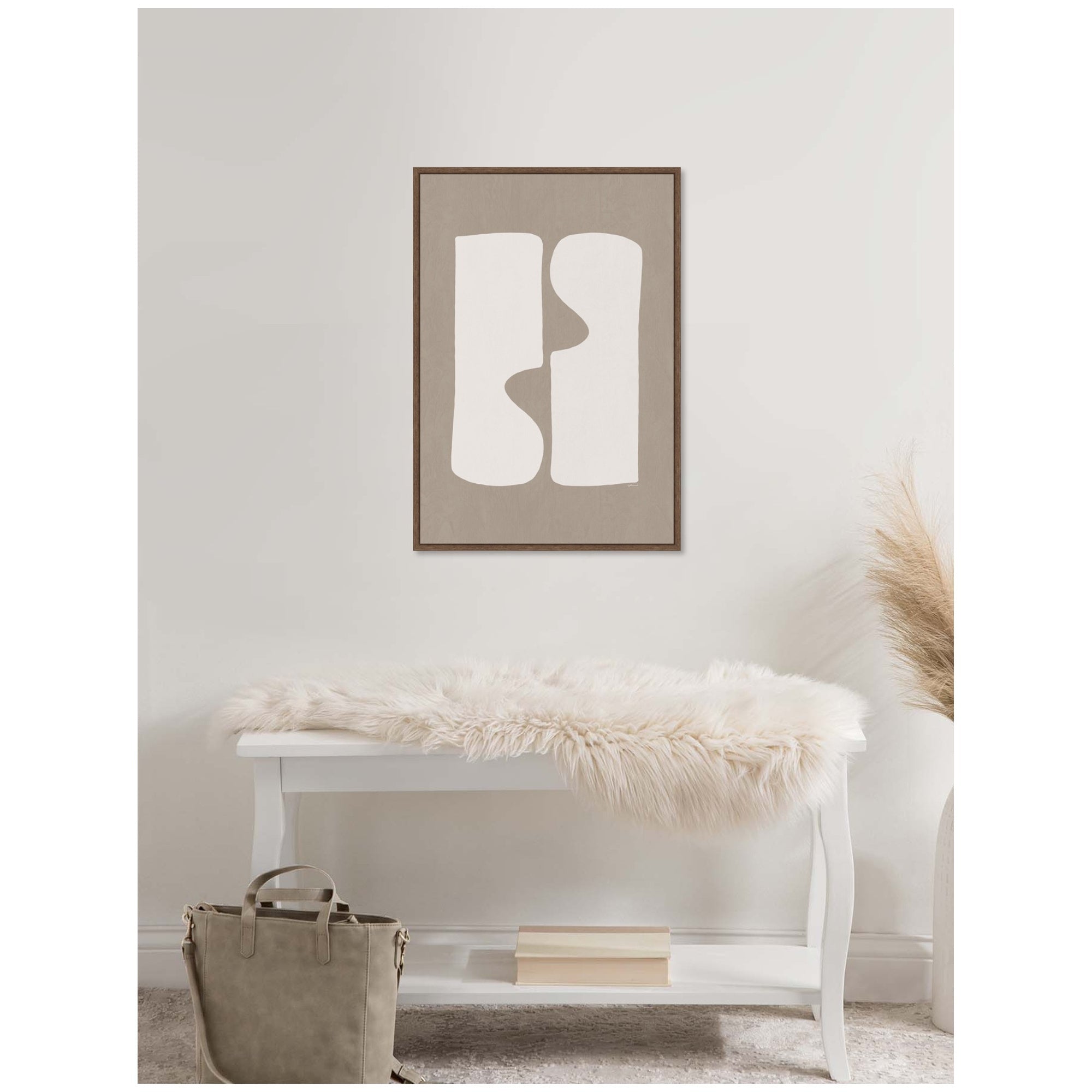 Organic Figures No.
1 by Gabrielly Guedes Framed Canvas Wall Art Print