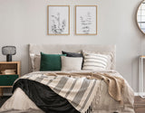 Sylvie Neutral Botanical 3 and 4 Soft White Framed Canvas by kateandlaurel - product image 4 for Resin Society