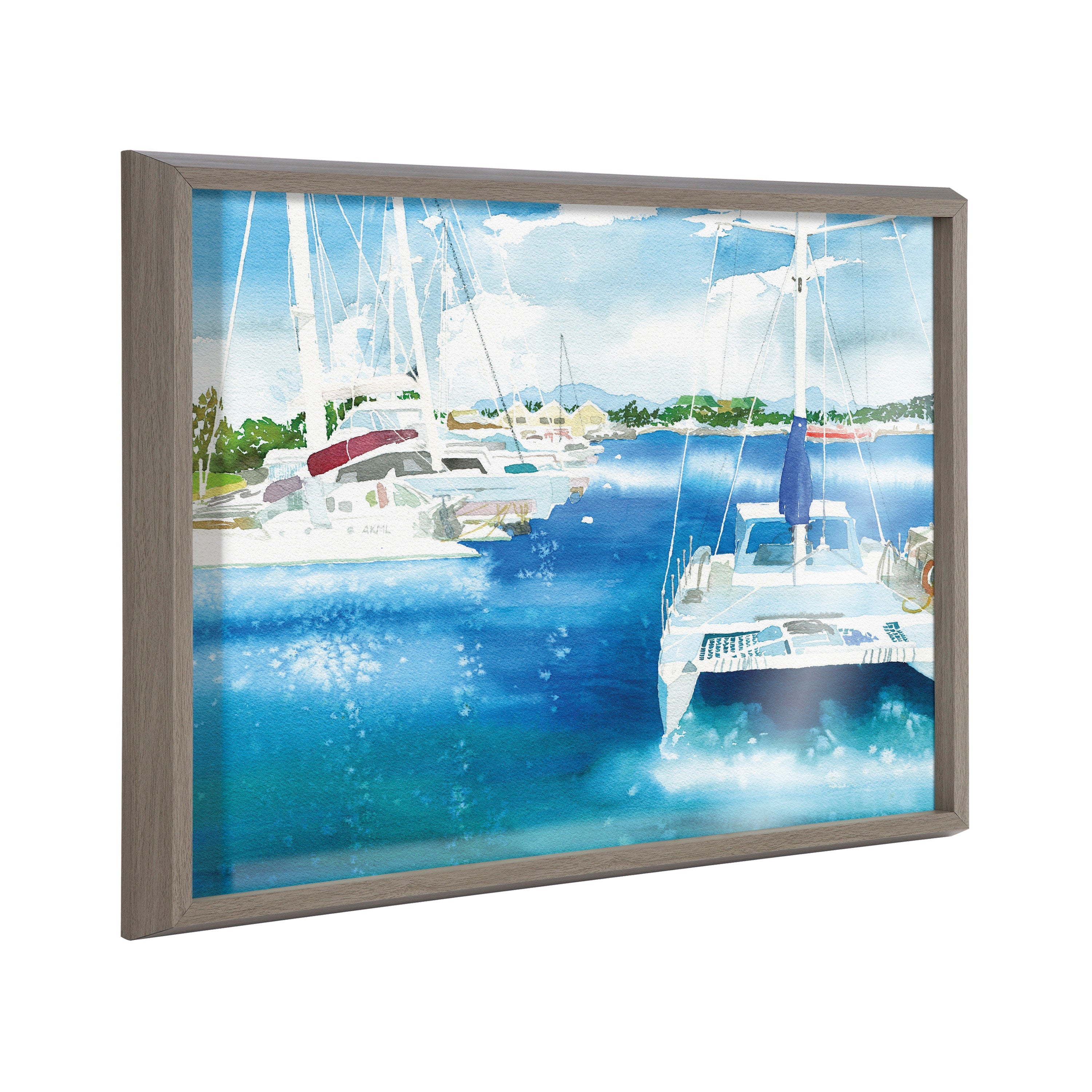 Blake Summer is for Sailing Framed Printed Glass by kateandlaurel - product image 12 for Resin Society