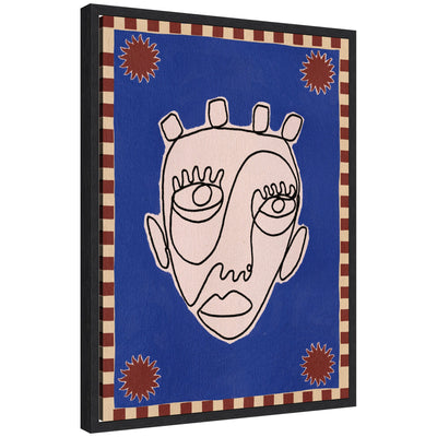 Framed abstract canvas art titled Sylvie Under The Sun 4 by Shatha Al Dafai
