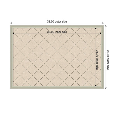 Pinboard Green Lattice Print
