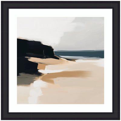 Framed Art Coastal Sand Modern Abstract Landscape I by The Creative Bunch Studio