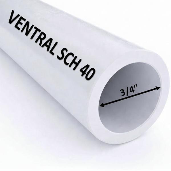 VENTRAL Schedule 40 PVC Pipe 3/4 Inch (1.05 OD) by VELOCITY® - main product image for Resin Society