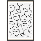 Wine Everywhere by Gabrielly Guedes, framed giclee art print with vivid colors