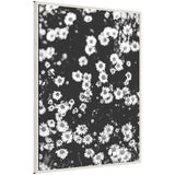Sylvie Chamomile framed canvas art featuring chamomile floral design in a vintage beaded frame