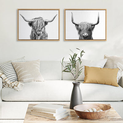 Sylvie Highland and Highland Cow 2 Framed Canvas by kateandlaurel - product image 10 for Resin Society