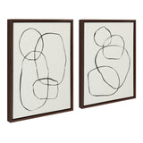 Sylvie Going in Circles Framed Textured Canvas Set