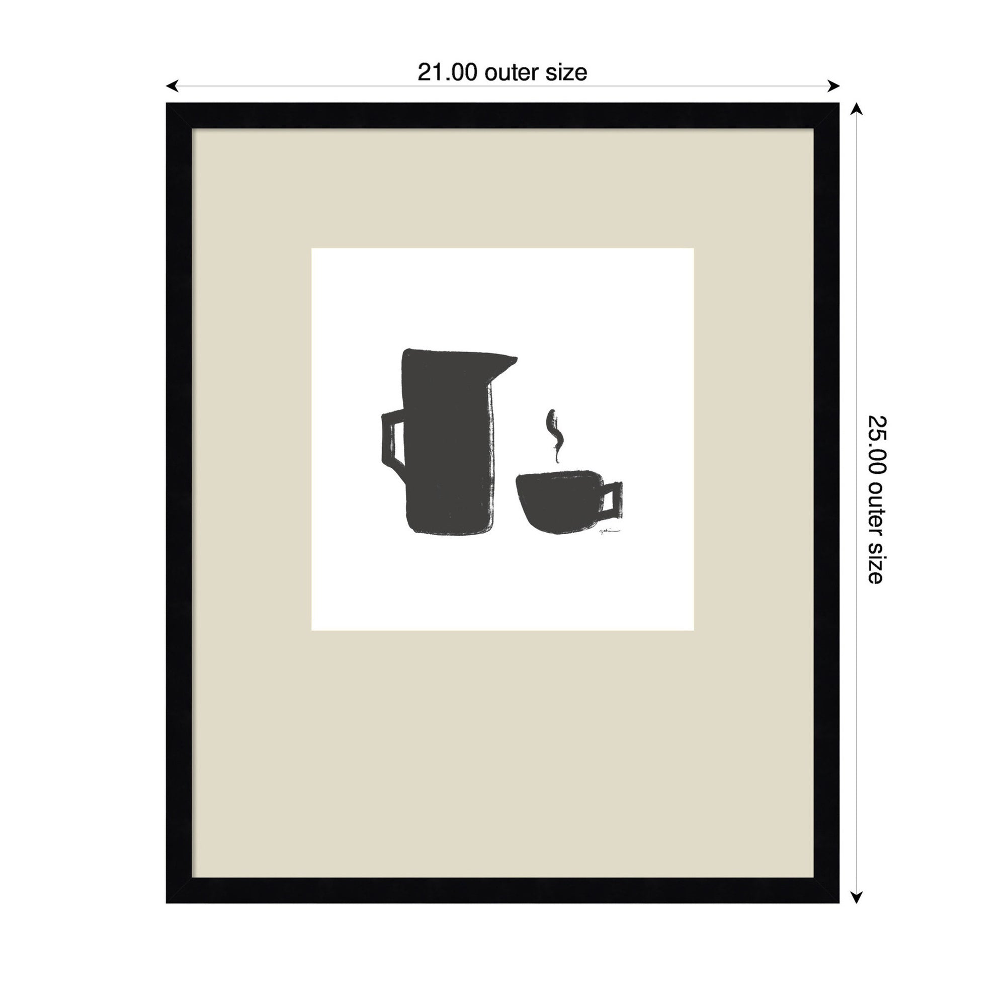 Coffee by Gabrielly Guedes Framed Wall Art Print