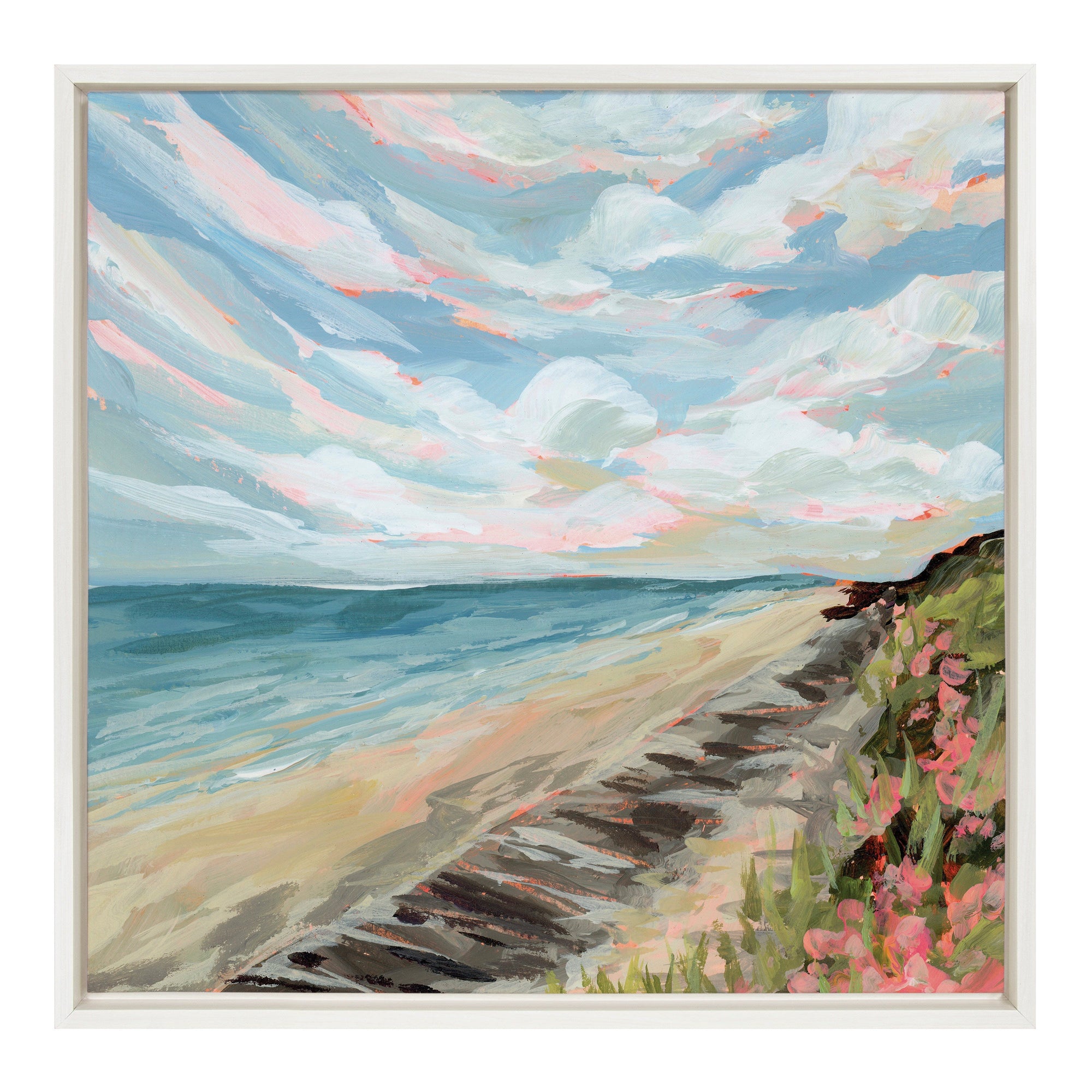 Sylvie Connecticut Framed Canvas by Emily Kenney by kateandlaurel - main product image for Resin Society