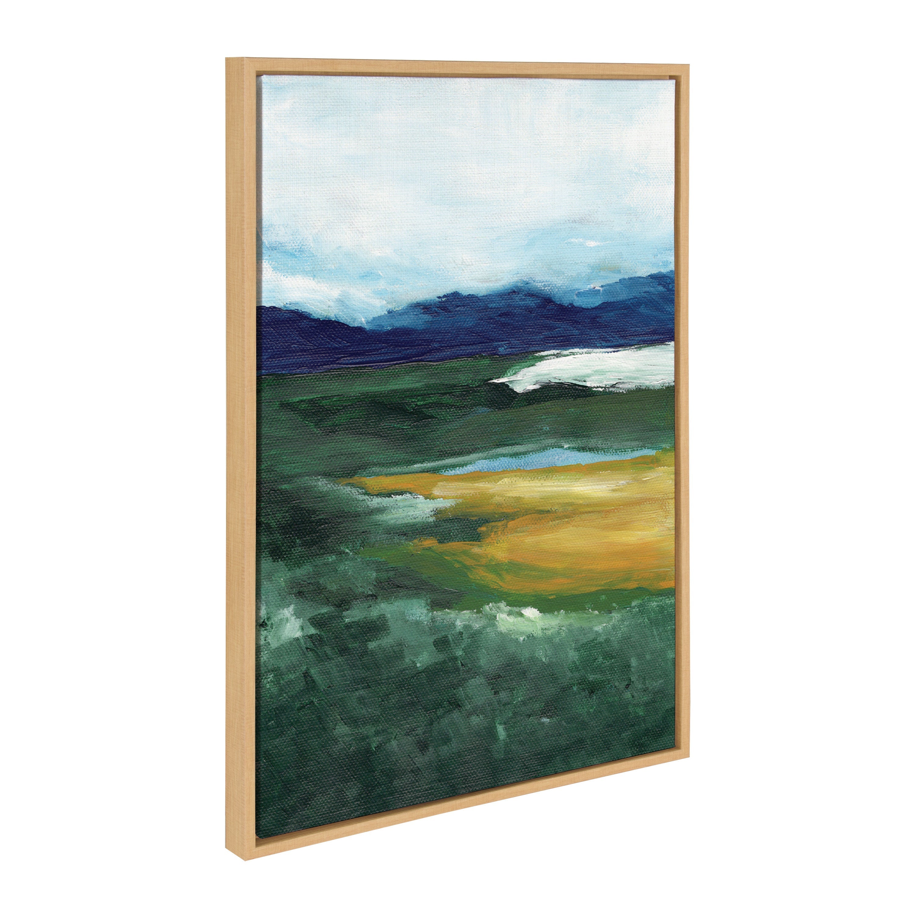Sylvie Misty Green Framed Canvas by Nikita Jariwala