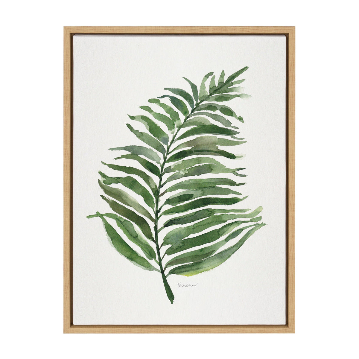 Sylvie Green Fern Framed Canvas by kateandlaurel - main product image for Resin Society