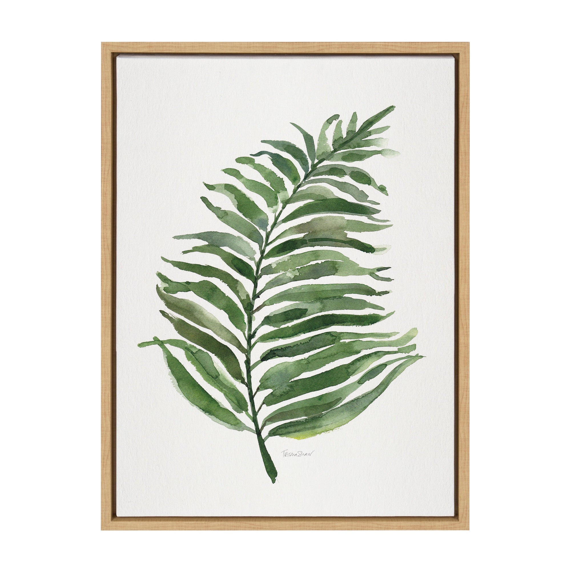 Sylvie Green Fern Framed Canvas by kateandlaurel - product image 10 for Resin Society