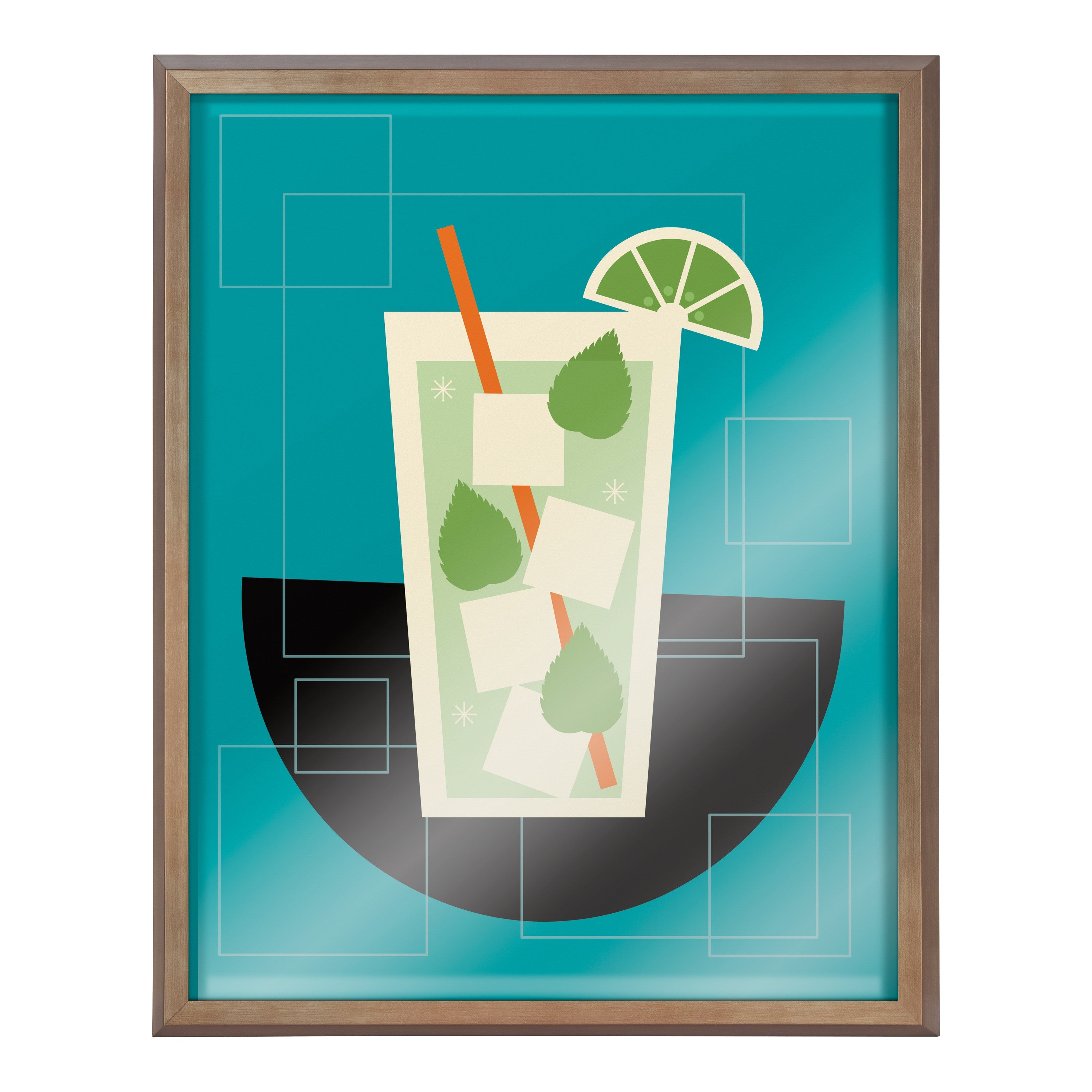 Blake Mojito Framed Printed Art by Amber Leaders Designs
