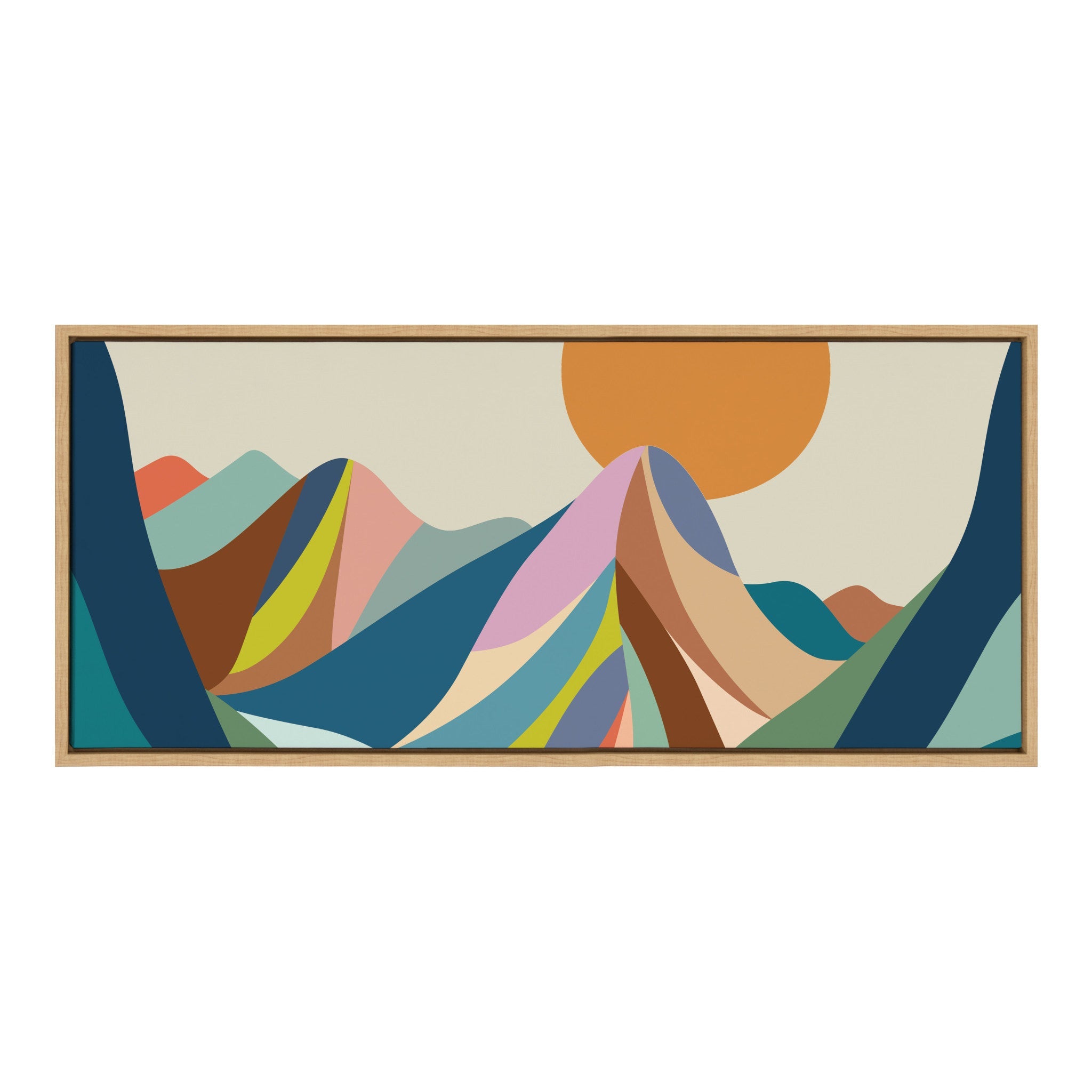 Sylvie Mountains Crop Framed Canvas by kateandlaurel - product image 2 for Resin Society
