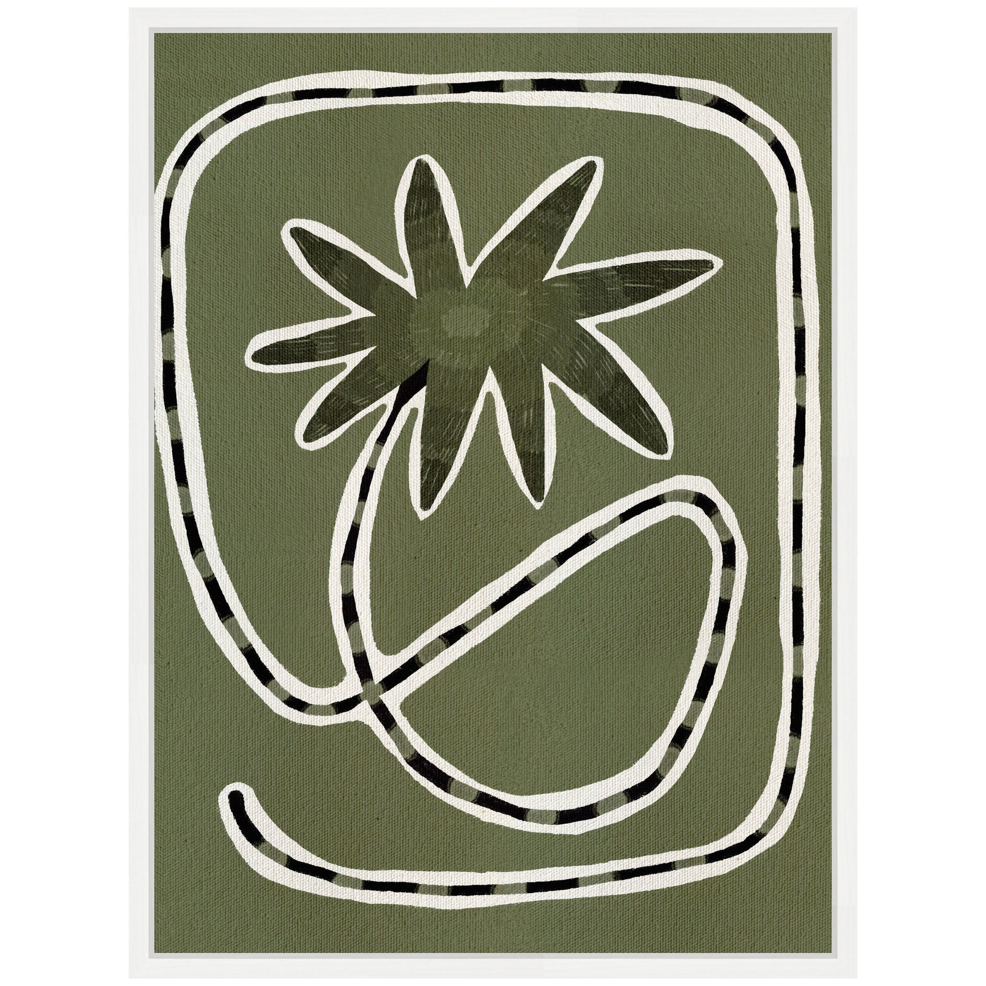 Sylvie Delicate Bloom 18 Framed Canvas by Shatha Al Dafai