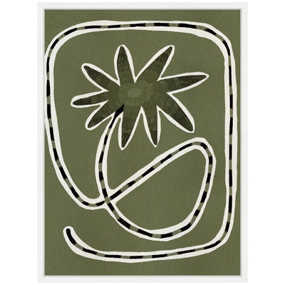Sylvie Delicate Bloom 18 Framed Canvas by Shatha Al Dafai