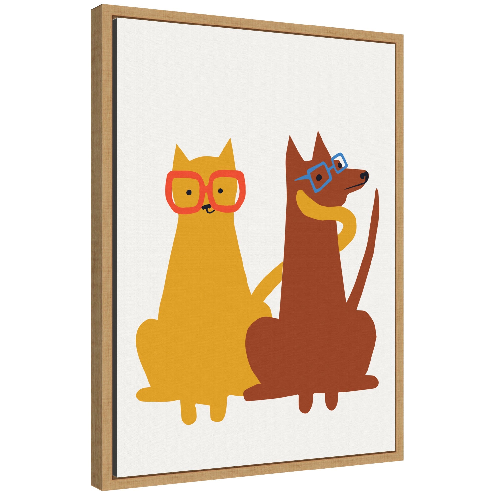 Sylvie Farm Cat Dog Framed Canvas by Hannah Beisang