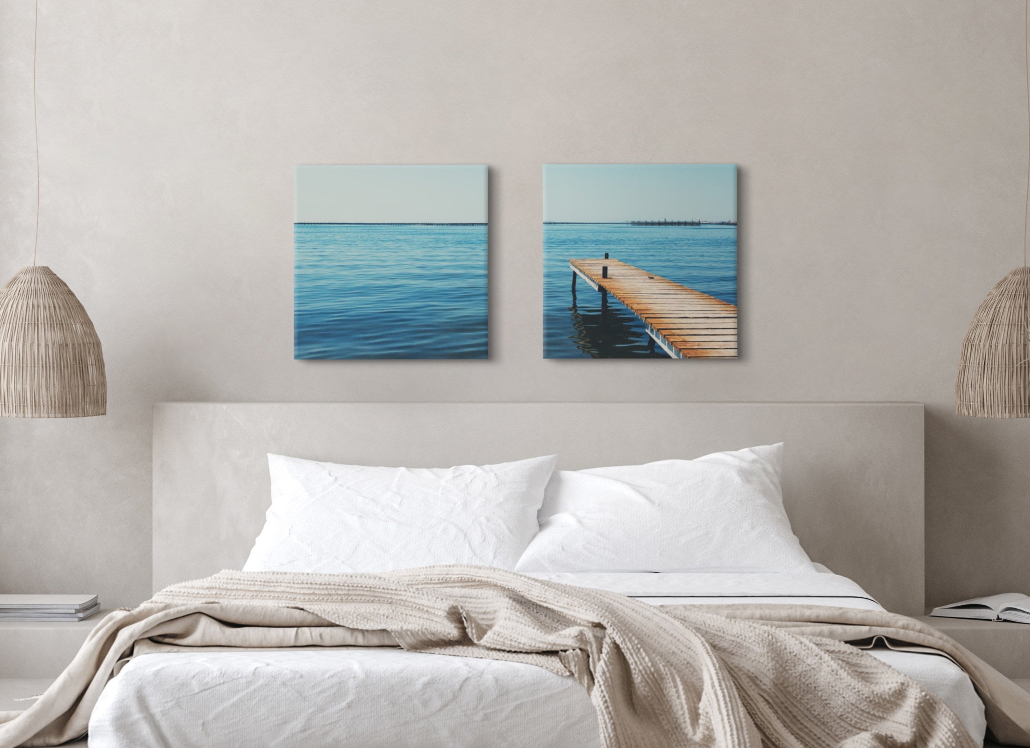 Etang de Thau Canvas Art Set by Laura Evans by kateandlaurel - product image 7 for Resin Society