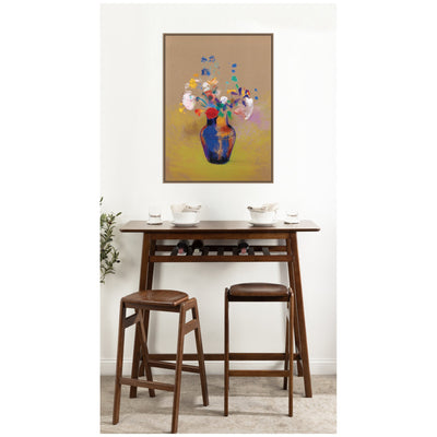 Fleurs Sur Fond Gris 1916 Odilon Redon by Nostalgia Prints Framed Canvas Wall Art Print
