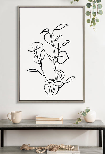 Sylvie Botanical Sketch Print No 2 Framed Canvas