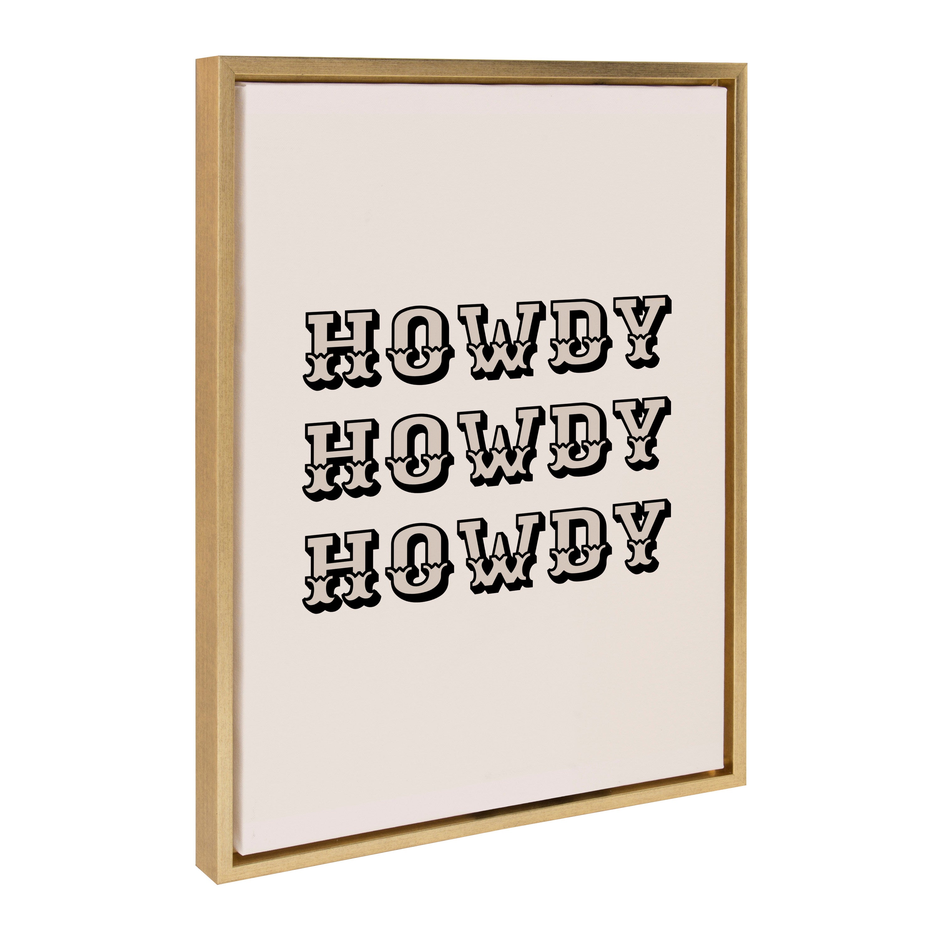 Sylvie Howdy Western Framed Canvas by Honey Island Studio