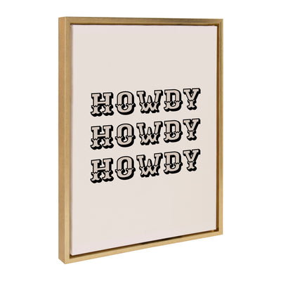 Sylvie Howdy Western Framed Canvas by Honey Island Studio