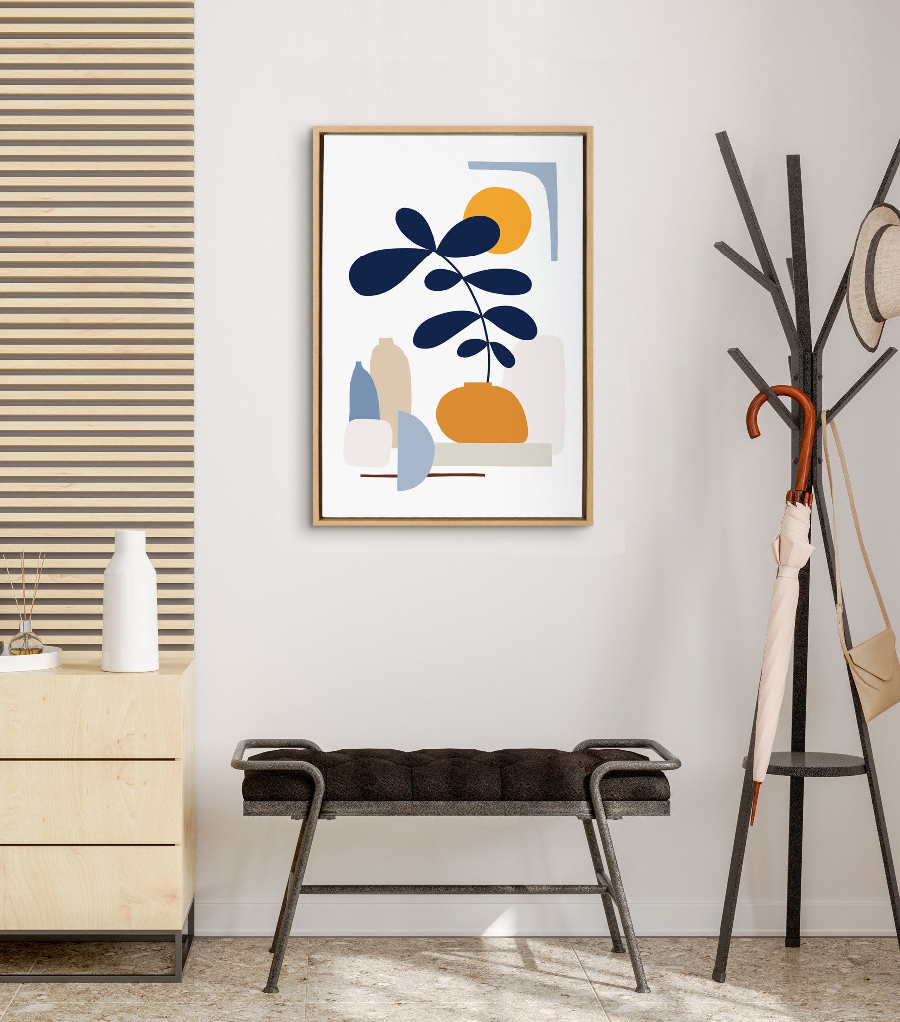 Sylvie The Shapes of Nature Framed Canvas by kateandlaurel - product image 7 for Resin Society