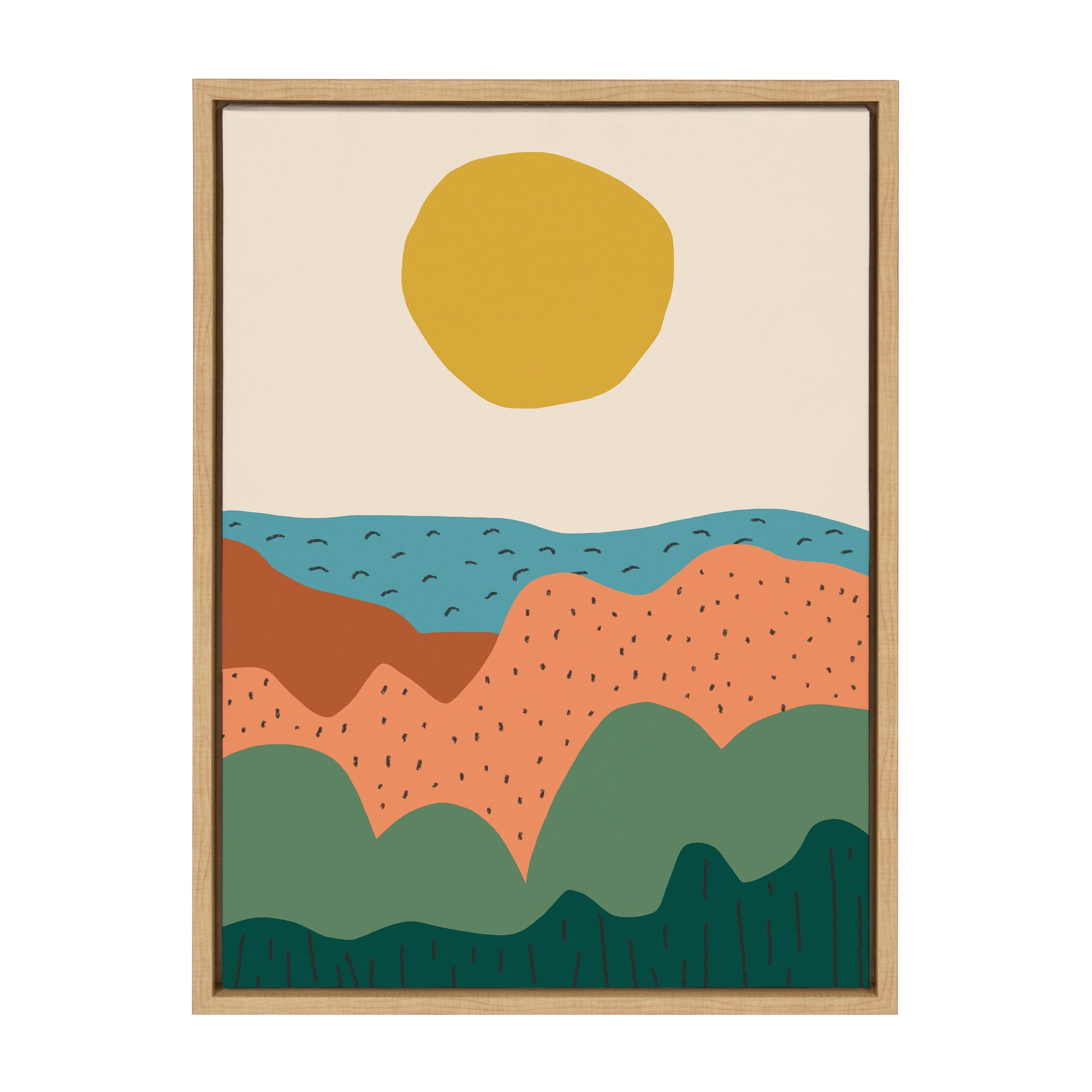 Sylvie Dancing Hills Framed Canvas by kateandlaurel - product image 11 for Resin Society