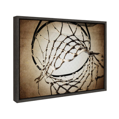 Sylvie Basketball Net Framed Canvas Wall Art by kateandlaurel - product image 2 for Resin Society