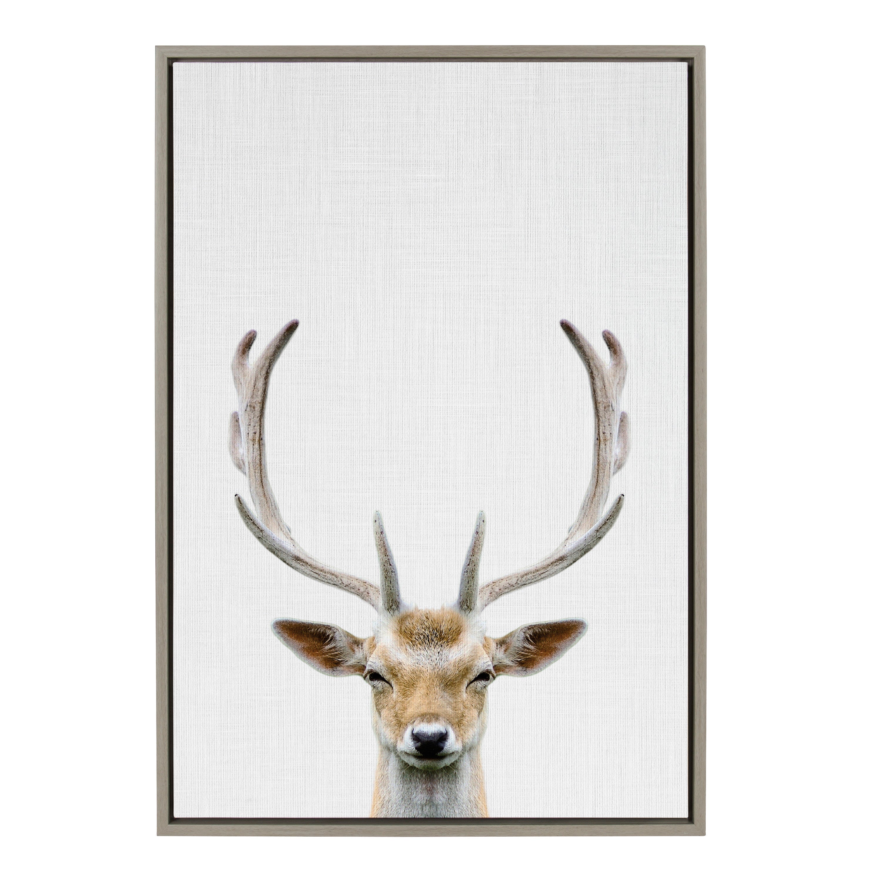 Sylvie Deer Color Framed Canvas by Simon Te of Tai Prints