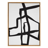 Sylvie Bold Sophisticated Abstract Black Stroke Framed Canvas by kateandlaurel - product image 14 for Resin Society