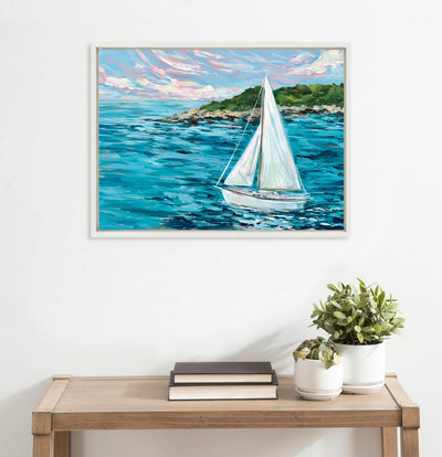 Sylvie Marthas Vineyard Framed Canvas by Emily Kenney