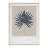 Sylvie Muted Tan and Blue Colorblock Botanical Palm Framed Canvas by kateandlaurel - product image 8 for Resin Society