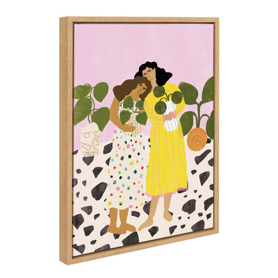 Sylvie No Thanks We Have Plants Framed Canvas by kateandlaurel - product image 2 for Resin Society