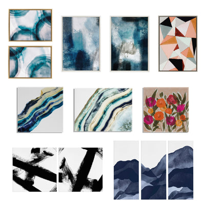 Sylvie Gilded Watercolor Framed Canvas by kateandlaurel - product image 6 for Resin Society
