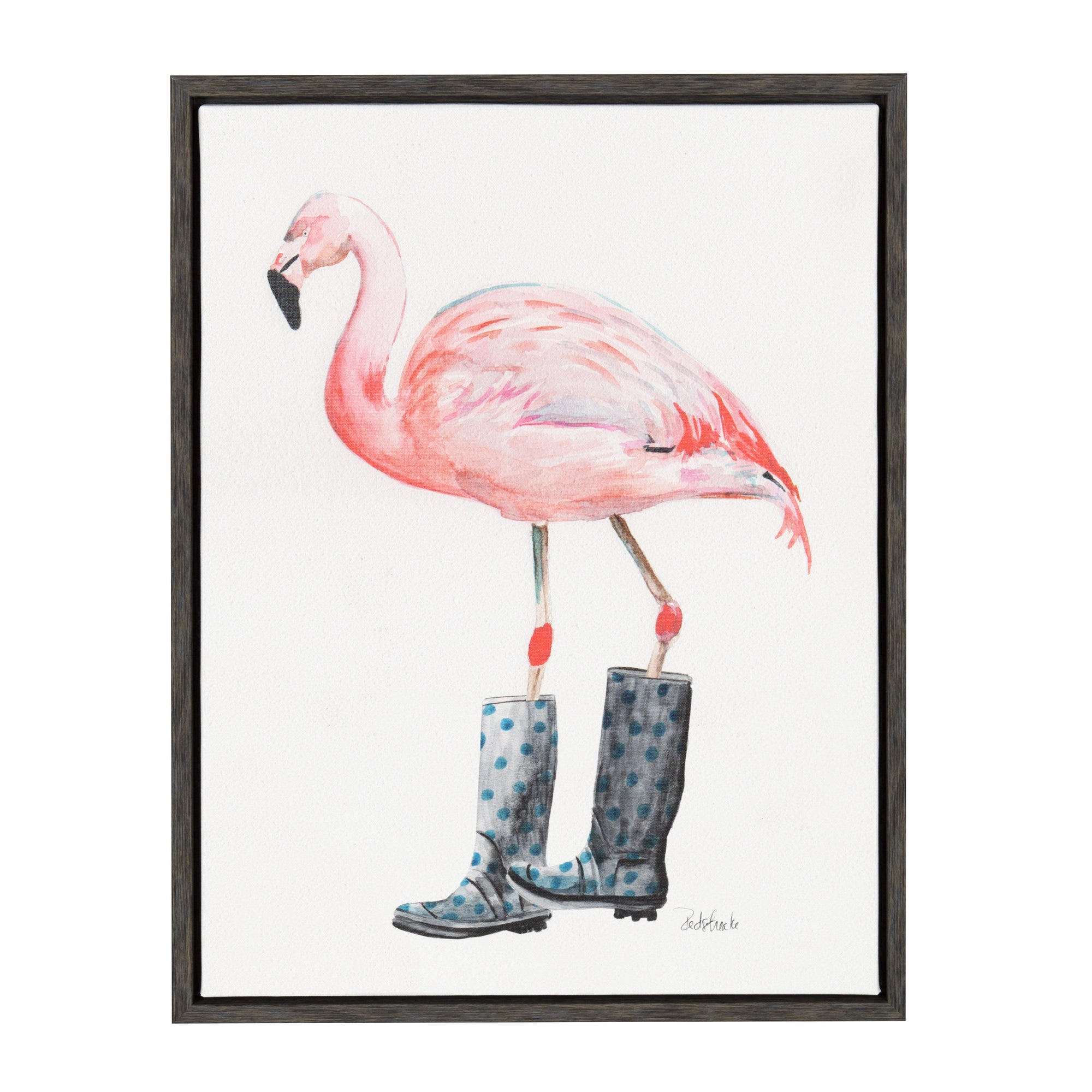 Sylvie Flamingo Framed Canvas Art by Jennifer Redstreake Geary by kateandlaurel - product image 7 for Resin Society