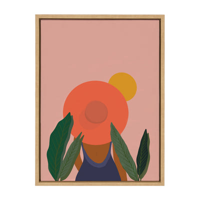 Sylvie Tropical Girl Framed Canvas by kateandlaurel - product image 2 for Resin Society