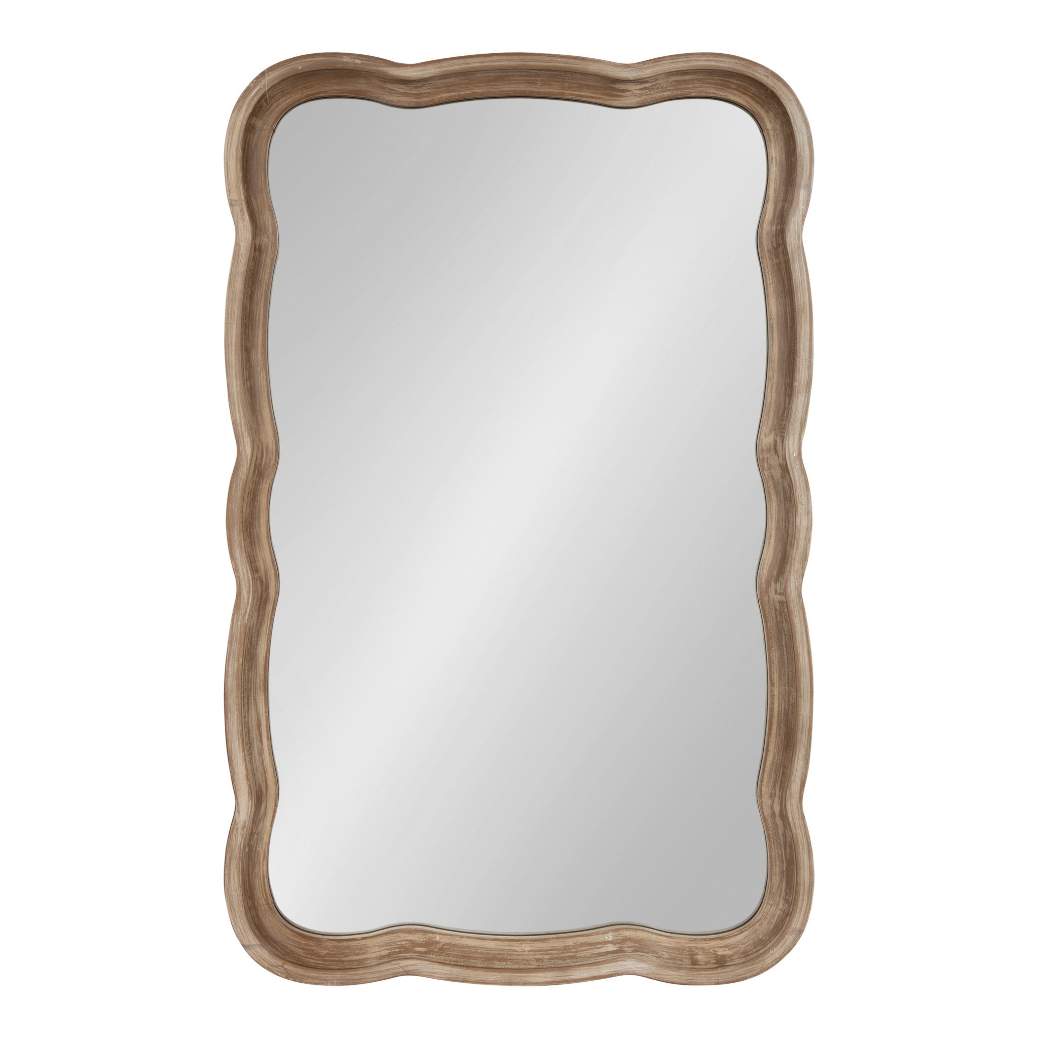 Hatherleigh Scallop Wood Wall Mirror by kateandlaurel - main product image for Resin Society