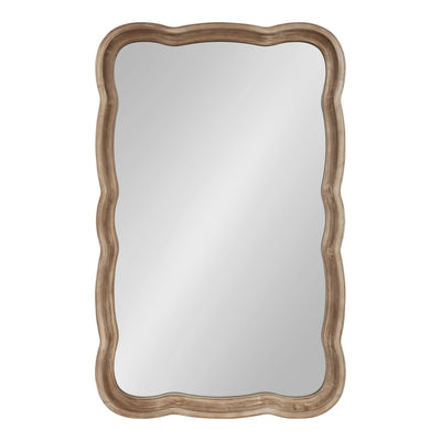 Hatherleigh Scallop Wood Wall Mirror by kateandlaurel - main product image for Resin Society